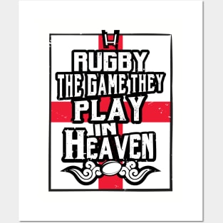 England Rugby Game Play in Heaven Posters and Art